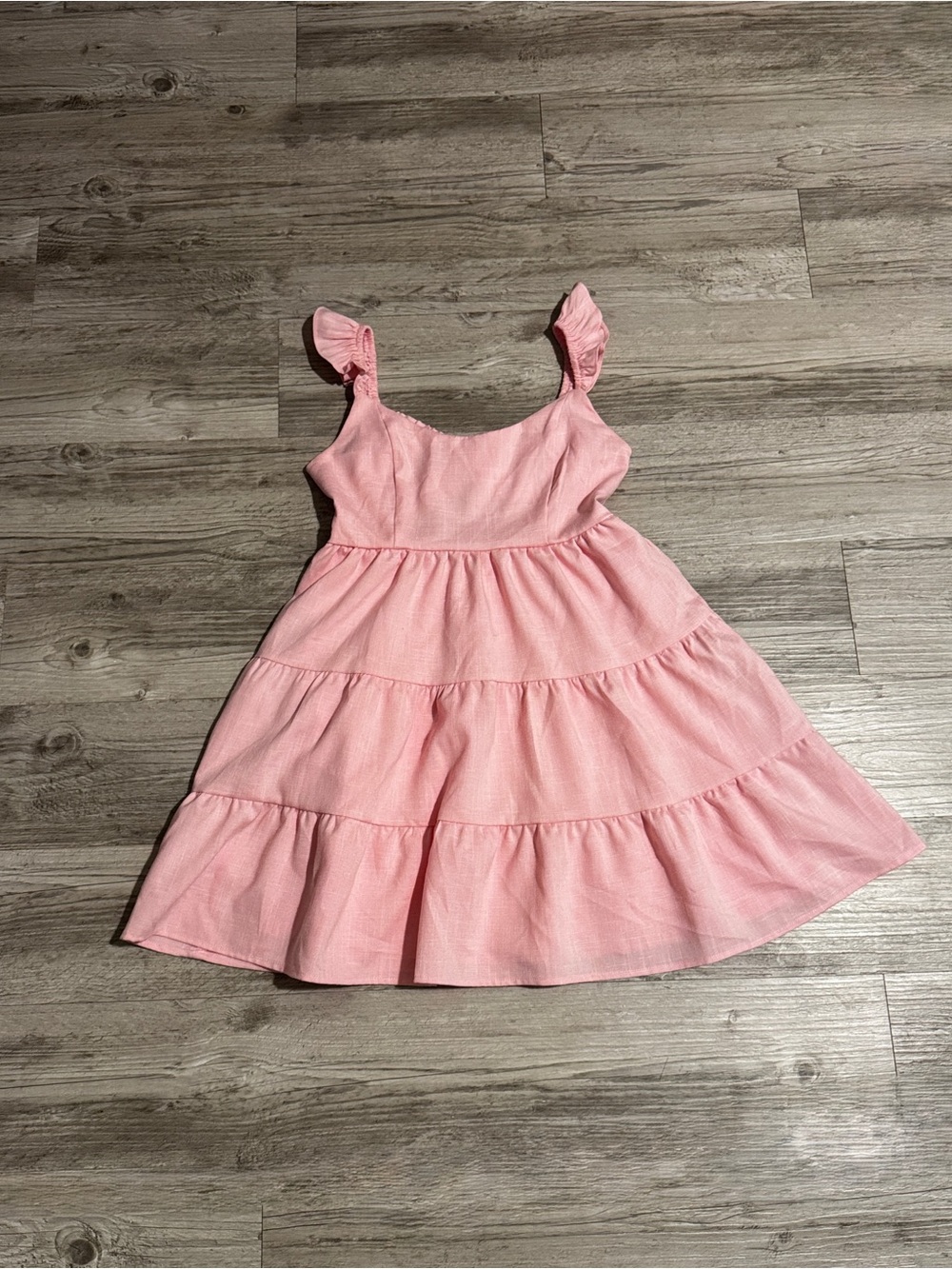 Altar'd State Light Pink Tiered Ruffle-Strap Sundress size XS